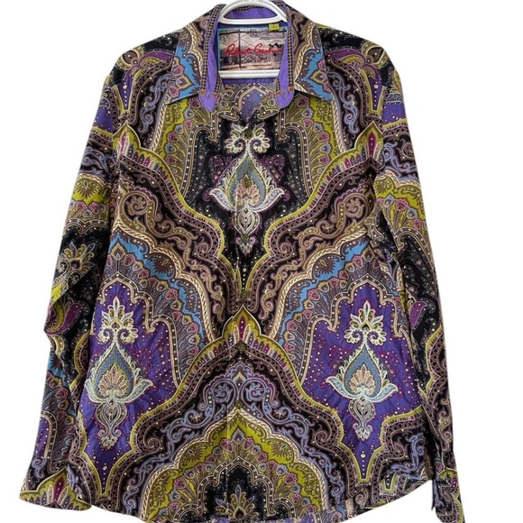 Robert Graham Virgil Button Up Shirt - Psychedelic / Paisley Print - Size Large - Picture 1 of 12